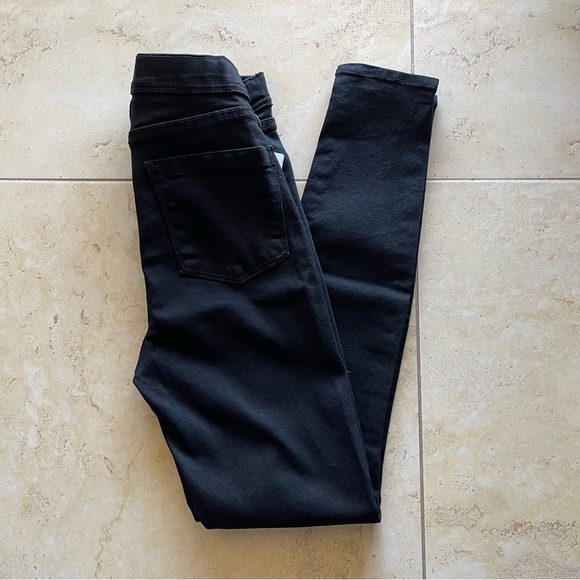 NWT Just Fab Women's Black Onyx High Rise Skinny Denim Jeggings Jeans Size Small - Picture 2 of 3